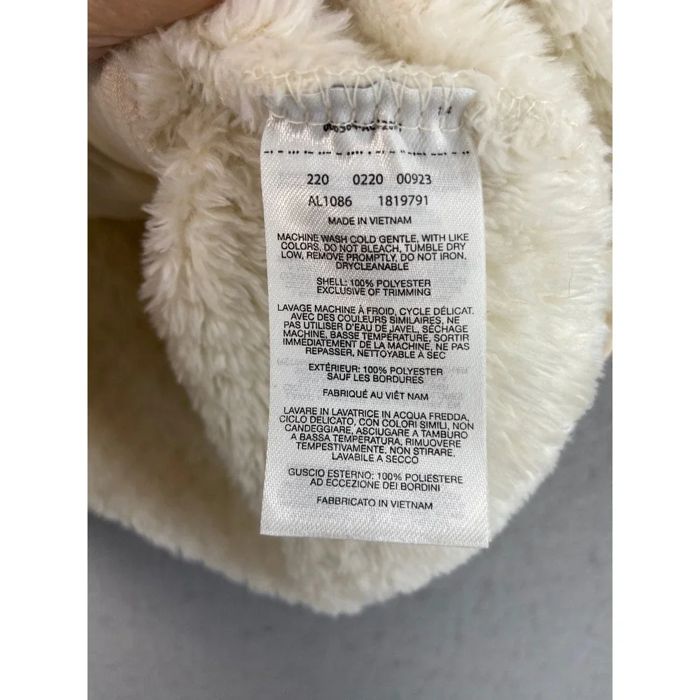 Columbia Jacket Womens Sz M Fire Side II Sherpa Fleece Full Zip Cream